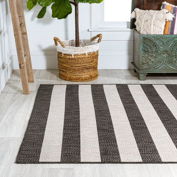 Negril Two-tone Wide Stripe Indoor/outdoor Area Rug